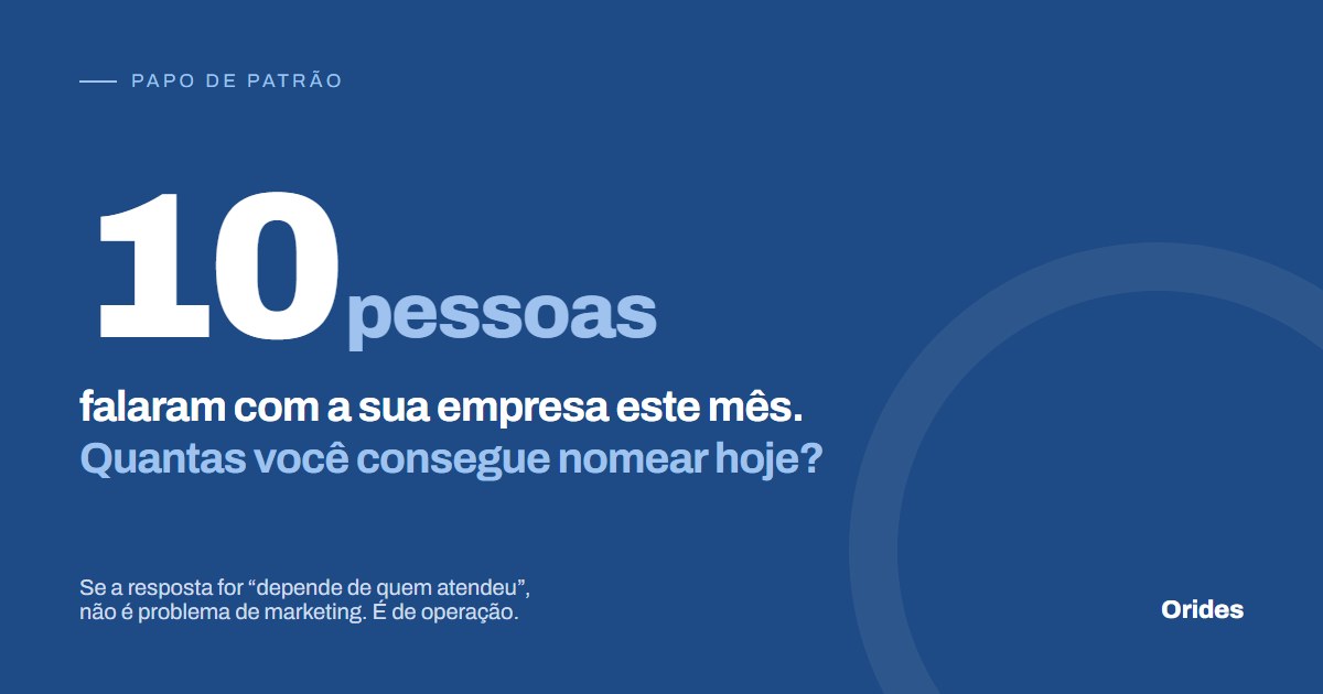 Seu WhatsApp vive cheio e a venda não cresce. O problema não é volume.